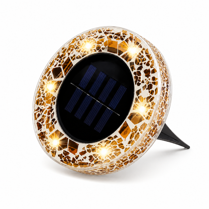 ✨Solar Outdoor Mosaic Disk Lights