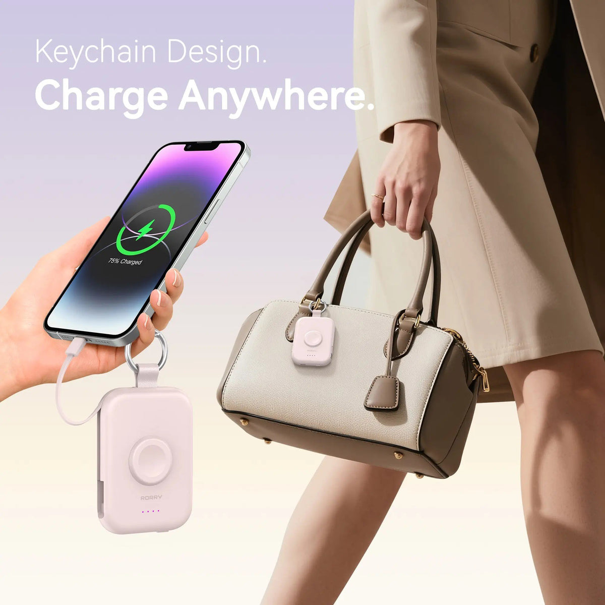 ⚡Hot Sales 49% OFF🔥5000mAh Portable Charger Power Bank with Built-in Cables Travel Keychain Battery Pack
