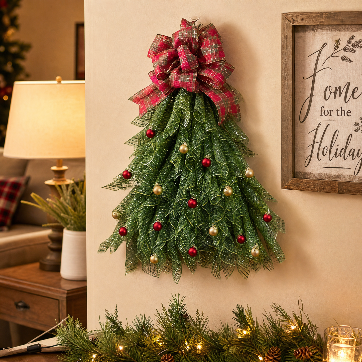 🔥Christmas Sale 50% OFF - 🎄Handmade Christmas Tree Wreath for Front Door