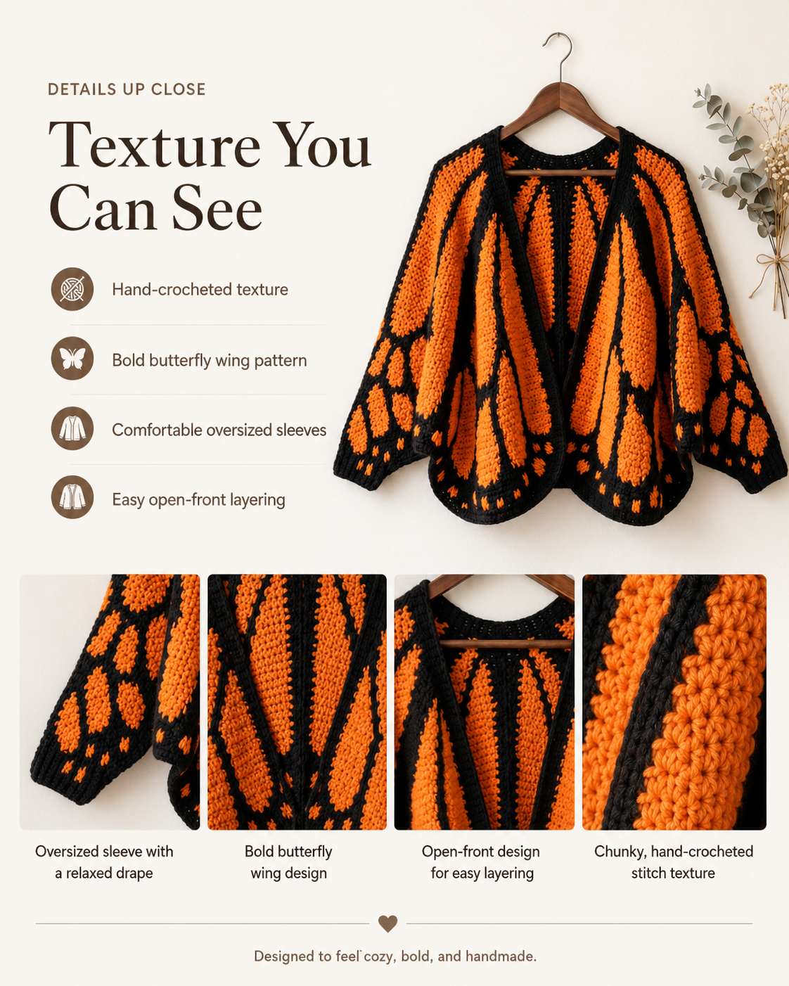 🦋Handmade Butterfly Cardigan