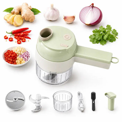 🔥2026 HOT SALE-4-in-1 Handheld Electric Food Chopper & Slicer