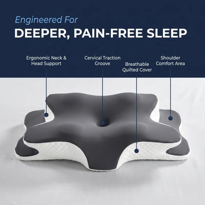 Adjustable ergonomic memory foam neck pillow