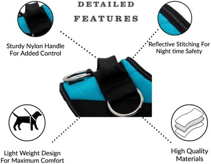 ShawnCo Essential Dog Harness, No-Pull Pet Vest with 3 Leash Clips, No Choke, Reflective, Adjustable and Padded, for Easy Walking and Training for Small, Medium and Large Dogs (Orchid, L)
