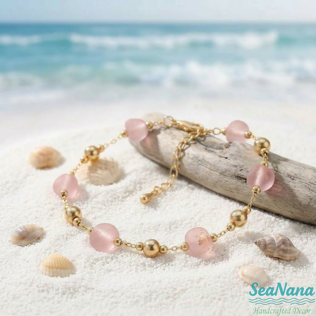 🌊Ocean's Treasure Sea Glass Bracelet