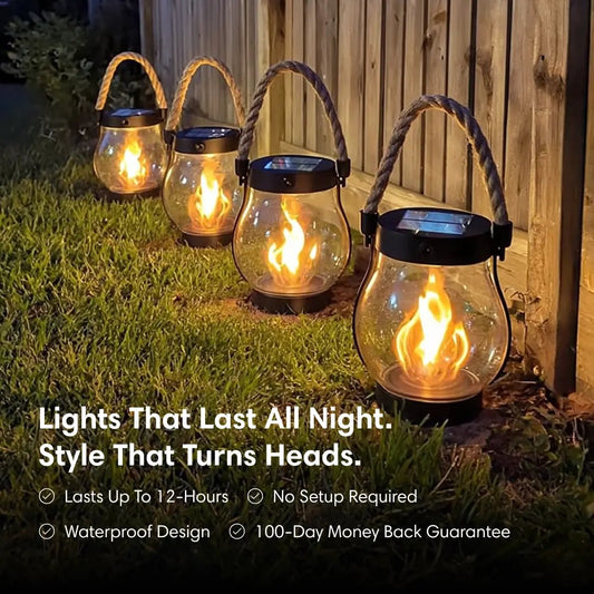 🔥  Solar Garden Lanterns – No Wiring, Auto-On at Dusk! Last Chance Before They're Gone!