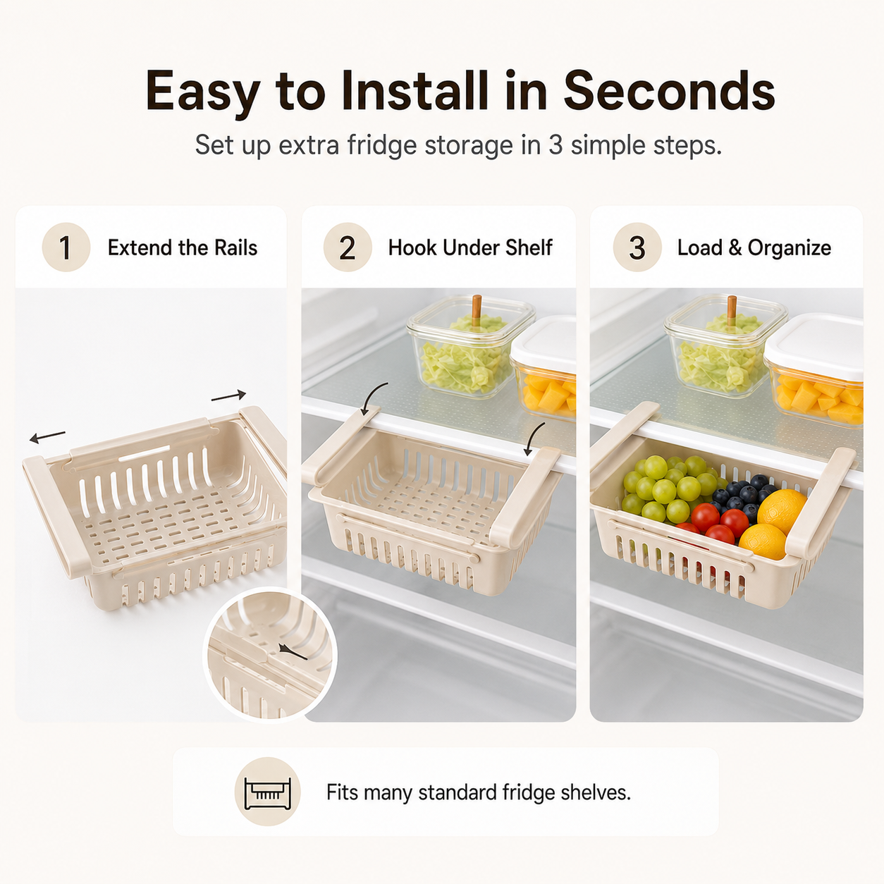 🔥Hot Sale 49% OFF🔥Expandable Refrigerator Storage Container
