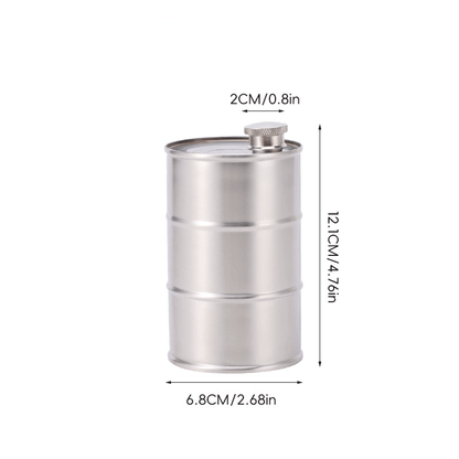 350ml/750ml Oil Drum Anti-rust Leak-proof No Odor Portable Wine Storage🛢Food Grade Camping Whisky Flagon Wine Jug Camping Supplies【liquor is not included】