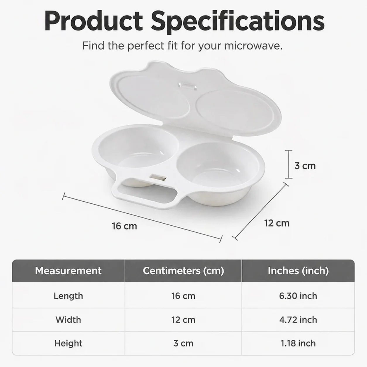 🔥Hot Sale 42%OFF🥳Dual-Cavity Microwave Egg Poacher – Breakfast in Minutes