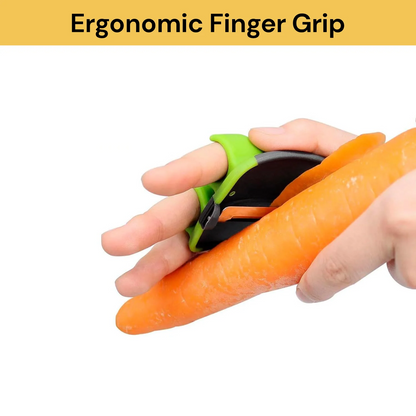 Finger Vegetable Palm Peeler Kitchen Fruit Potato Peeler with Comfortable Rubber Finger Grip