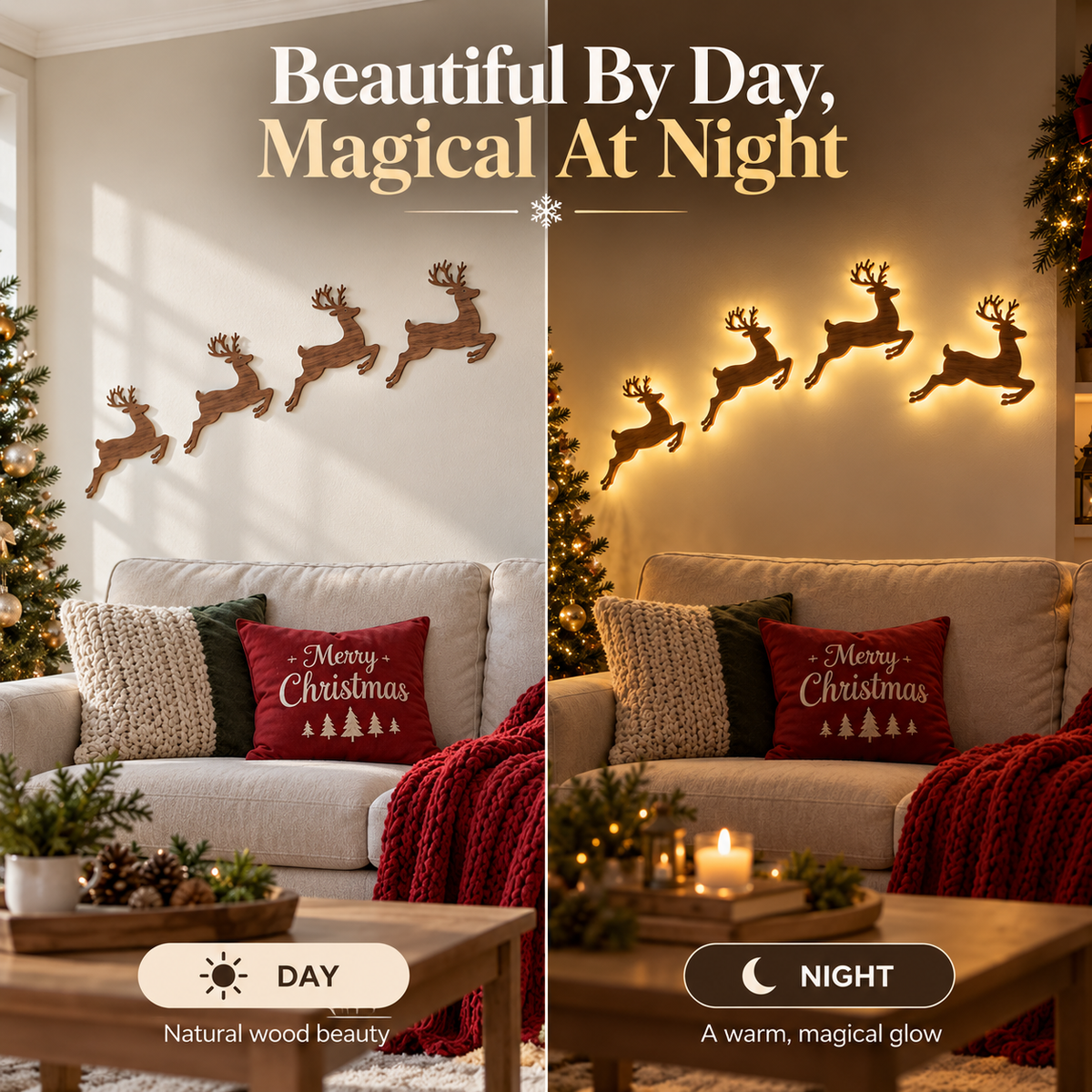 🔥Christmas Sale 49% OFF🎄Glowing Reindeer Wall Decor