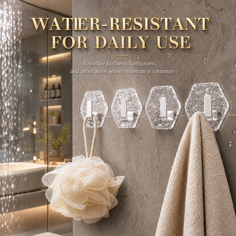 🔥Limited time 50% OFF-Crystal Clear Adhesive Wall Hooks