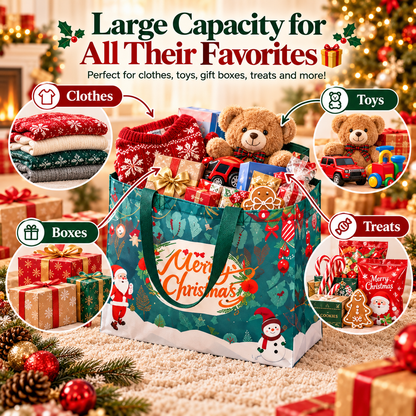 🎄Christmas Sale 49% OFF🎄16 Pack Large Reusable Non-Woven Christmas Gift Bags with Handles