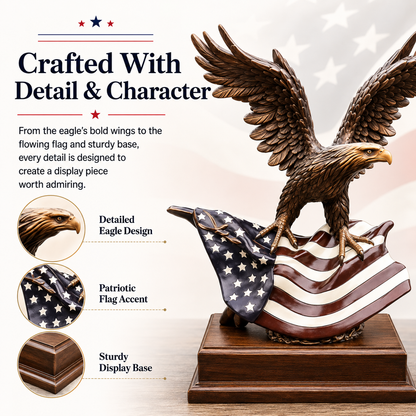🔥49% OFF🦅Handcrafted Premium Patriotic Eagle Statue