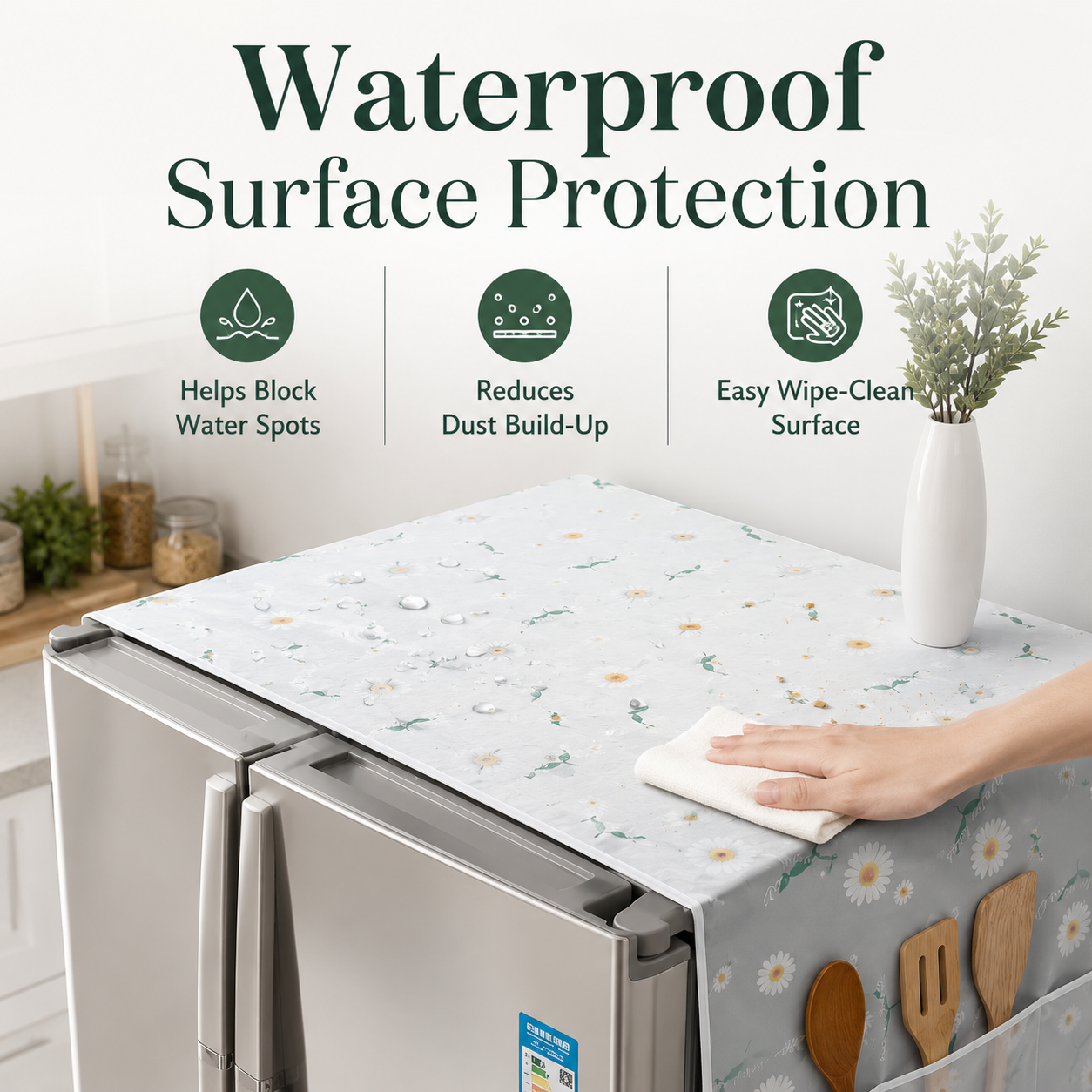 🔥Multi-Functional Waterproof Fridge Top Protector