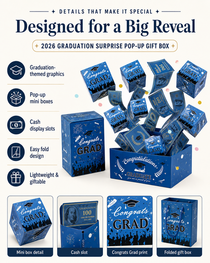 🎁2026 Graduation Surprise Pop-Up Gift Box