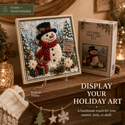 ✨ DIY 3D Christmas Fabric Poke Art | The Ultimate Holiday Gift & Décor