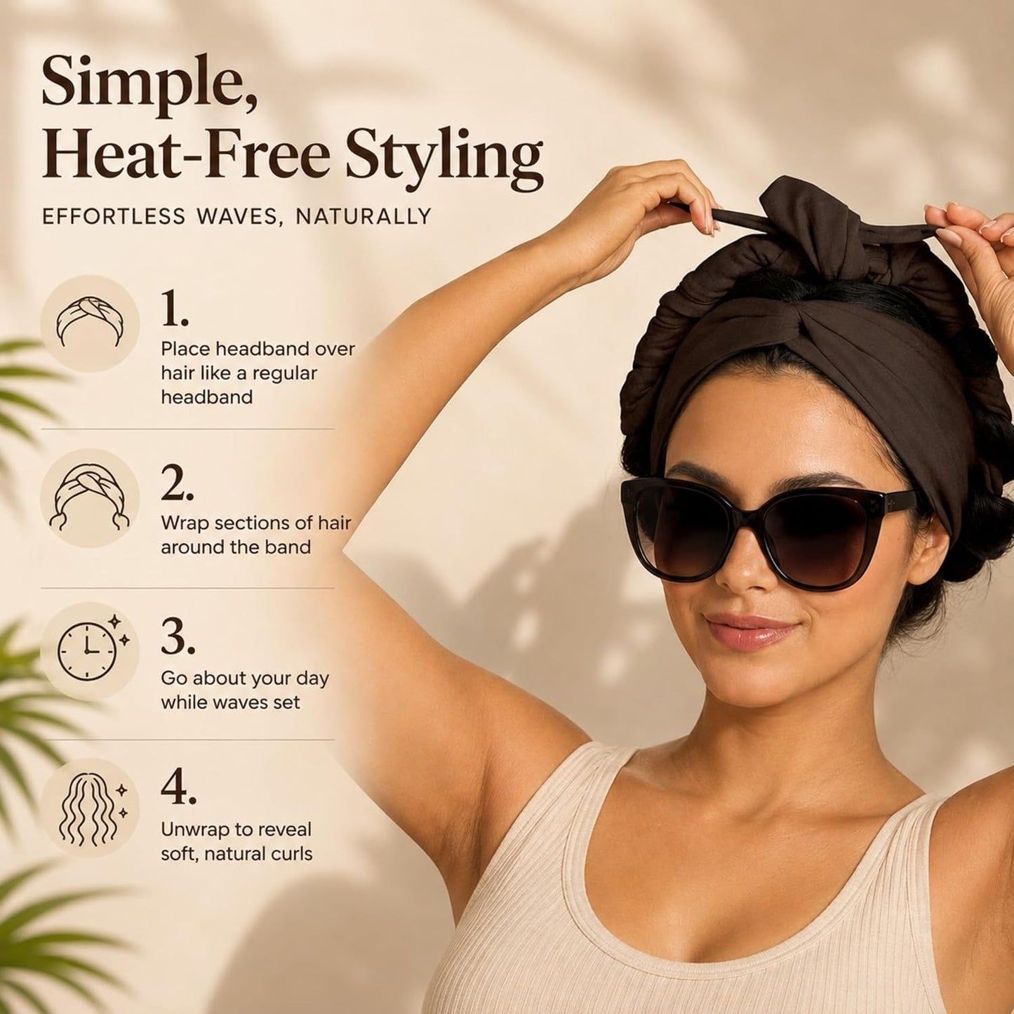 🎖️Heatless Curling Headband Active Wave Styling Wrap
