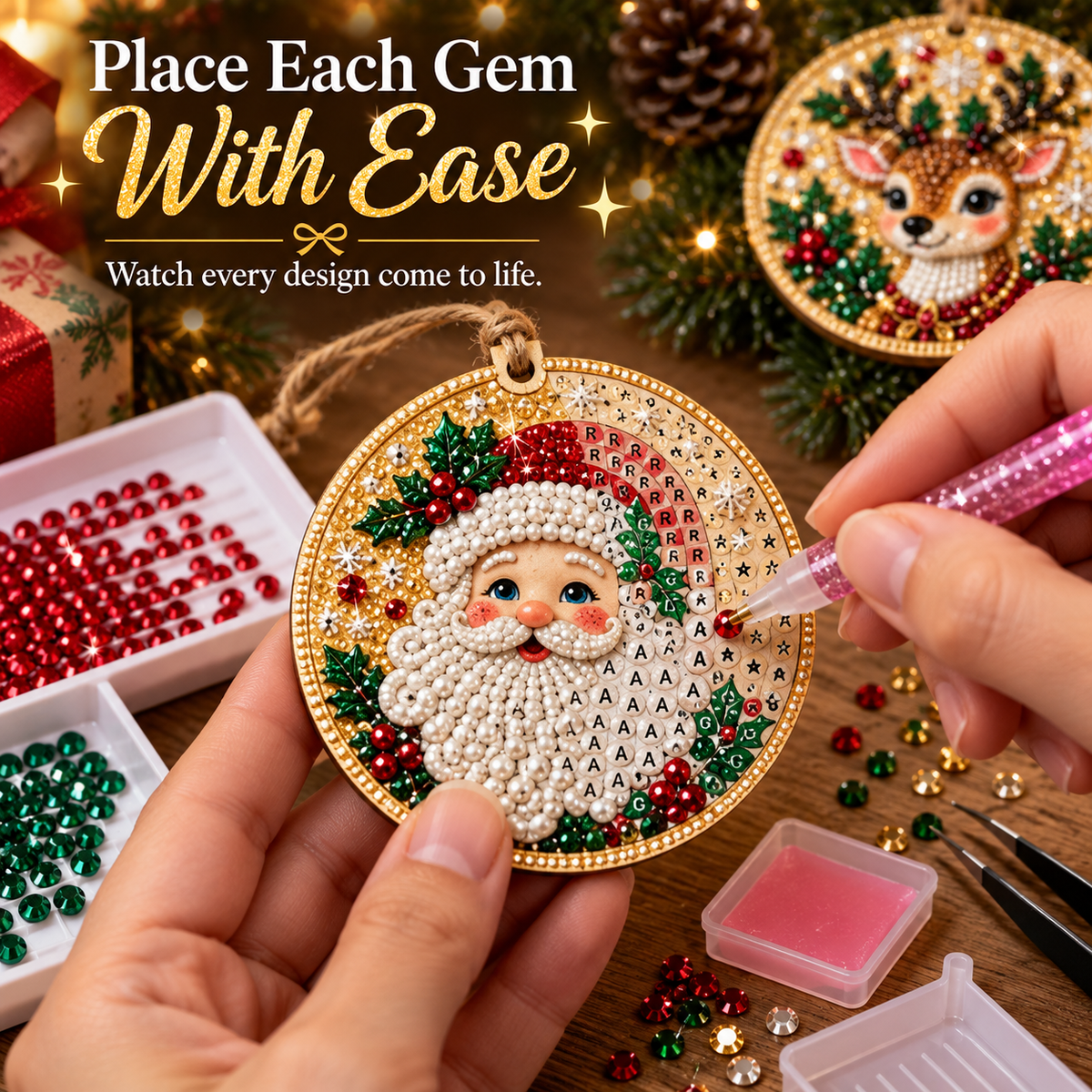 🔥Christmas Sale 49% OFF🎄 DIY Diamond Painting Ornaments Kit