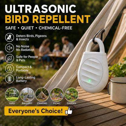 🐦No more trouble from birds, beasts and locusts！🦟Portable Ultrasonic Bird Repellent Keychain