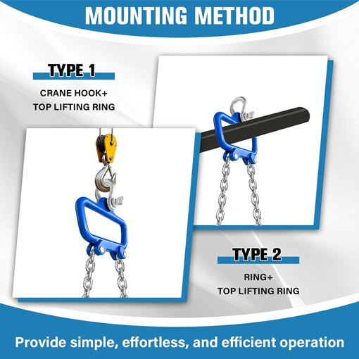 Chain Drum Lifter with Self-Locking Hook