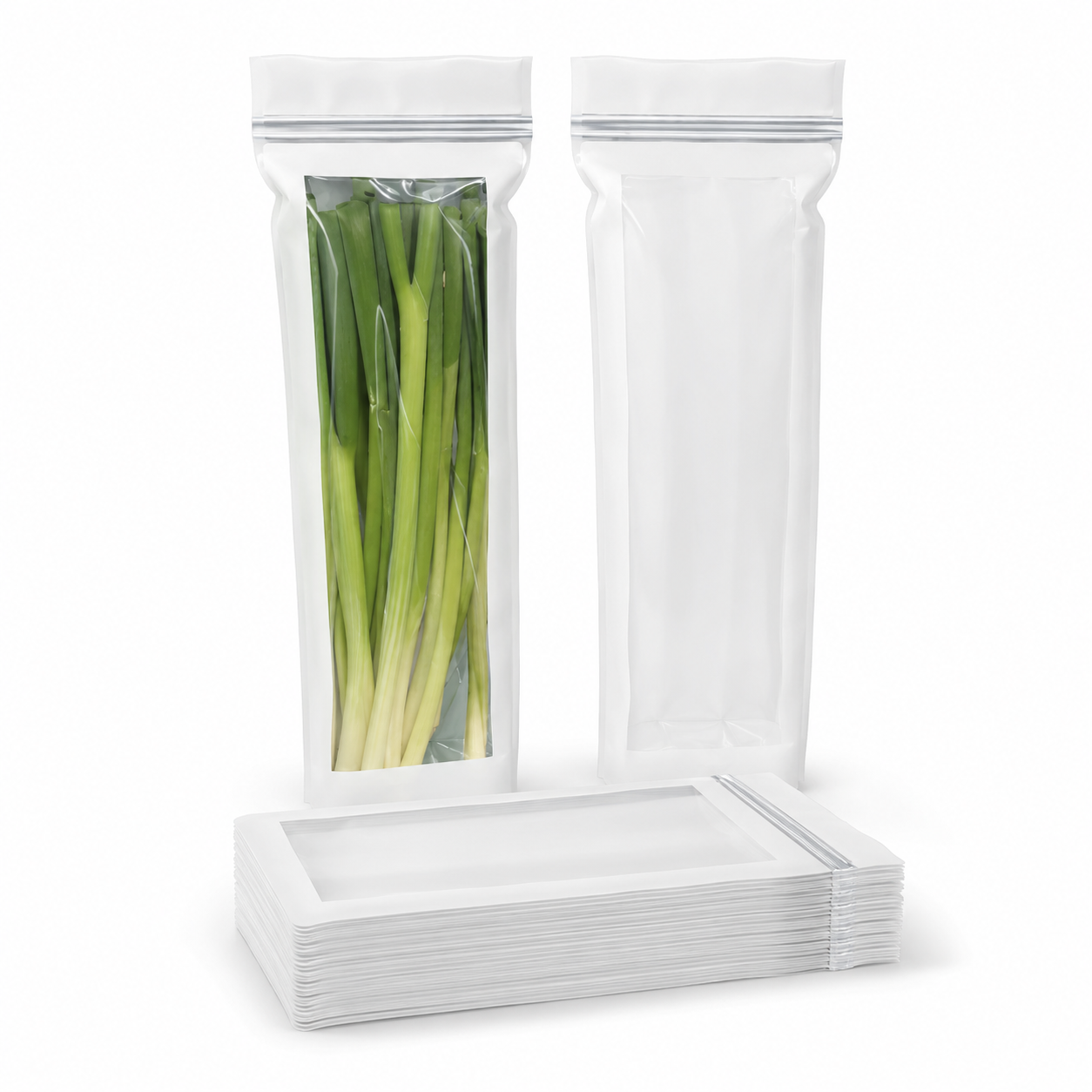 🥬 50/100PCS Reusable Fresh-Keeping Produce Bags, Double-Zip Seal Freshness Bags for Kitchen