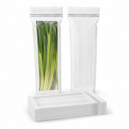 🥬 50/100PCS Reusable Fresh-Keeping Produce Bags, Double-Zip Seal Freshness Bags for Kitchen