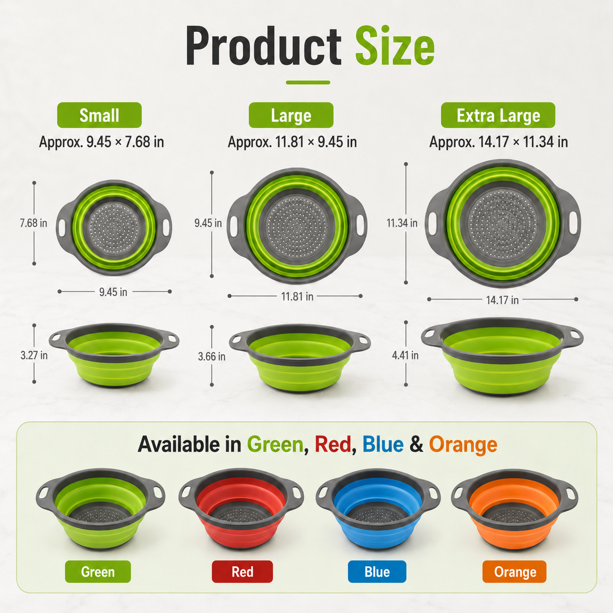 🔥Hot Sale 50% OFF🔥Collapsible Colander & Strainer Basket