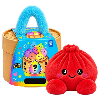 🔥Hot Sale 50% OFF🔥-🌈Cute Plush StuffedDumpling Squishies, BigRainbow Squishes withSteamer🥟🎁