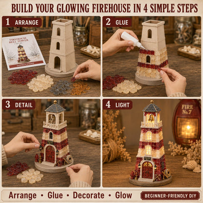 ⏳ Last Day 42% OFF – 🚒 Beginner-Friendly Vintage Firehouse Mosaic Light DIY Kit Collection | Complete Kit with Mosaic Pieces, LED Lights & Step-by-Step Guide Included 💕