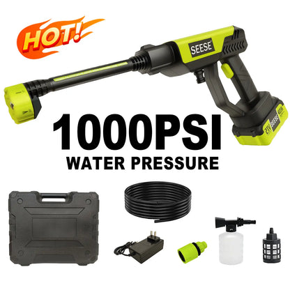 Cordless Pressure Washer Portable Car Cleaner with Charger Base for Home Garden Cleaning Watering