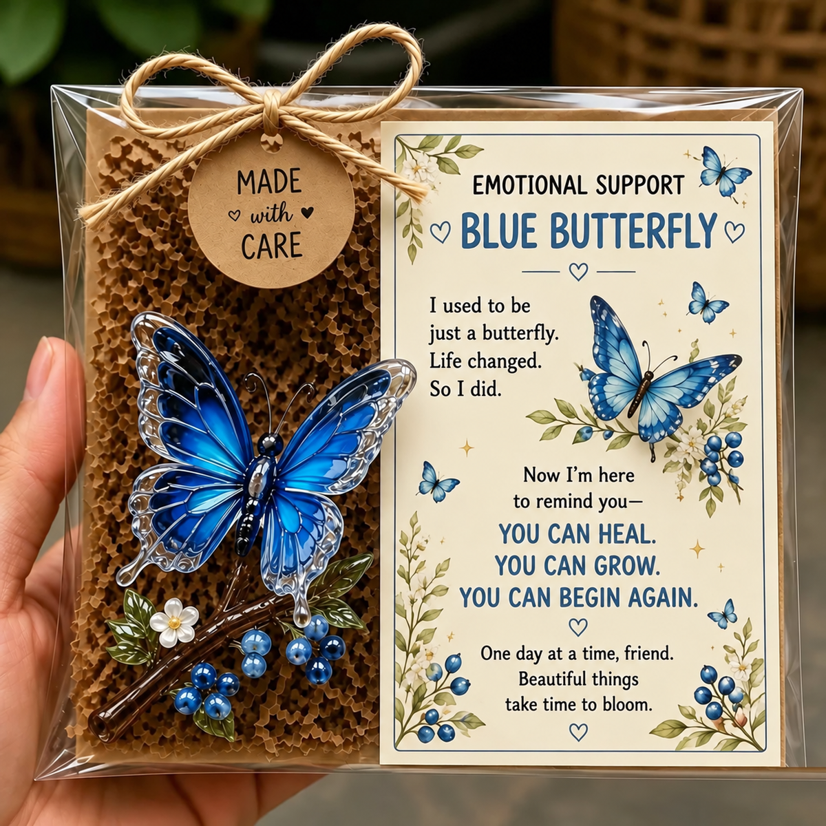 🌸🐝🦛 Emotional Support Animal Gift Set – A Meaningful Little Reminder That You Matter 💕