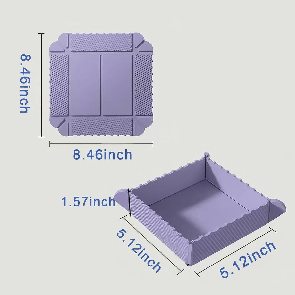 2 in 1 Foldable Magnetic Silicone Trivet & Serving Tray, Food Grade Heat Resistant Non-Slip Collapsible Mat for Kitchen, RV, Camping, Picnic