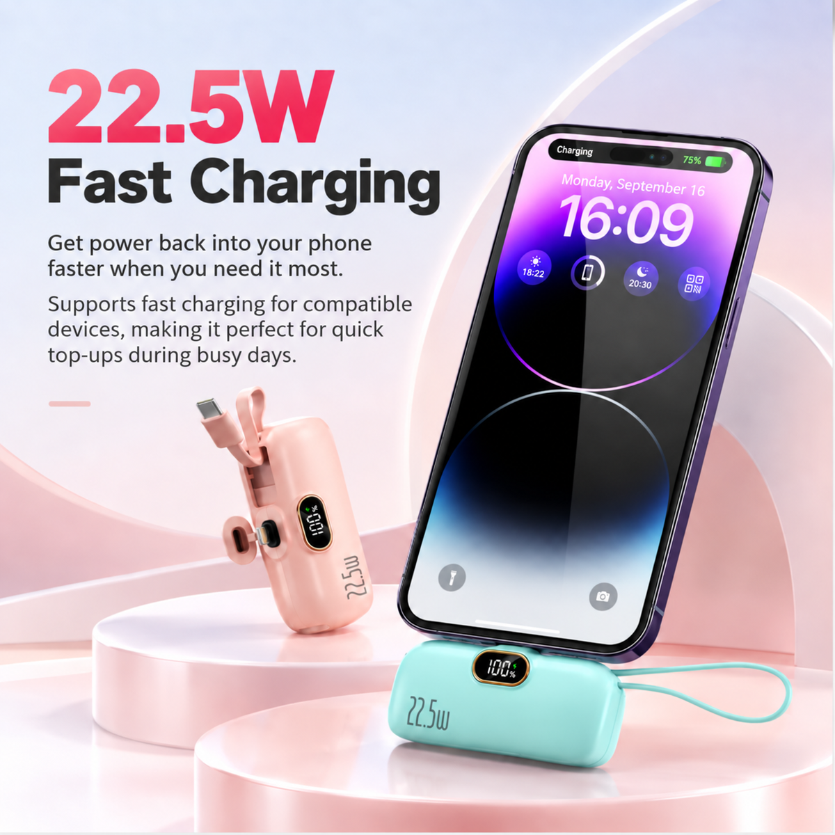 🔥Hot Sale 50% OFF🔥22.5W Mini Fast Charging Power Bank