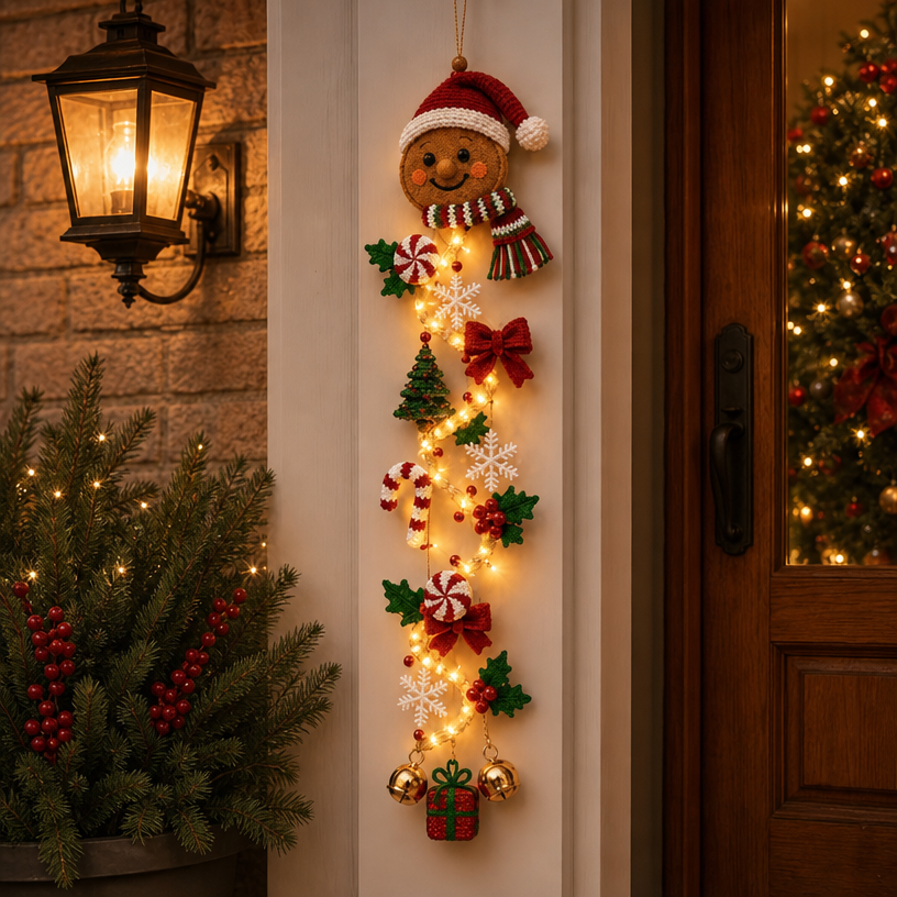 🔥Hot Sale 50% OFF🔥Glowing Christmas Door Hanger 🎄✨