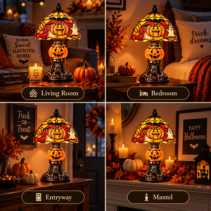 🔥Hot Sale 49% OFF🔥Retro Halloween Pumpkin & Bat Table Lamp