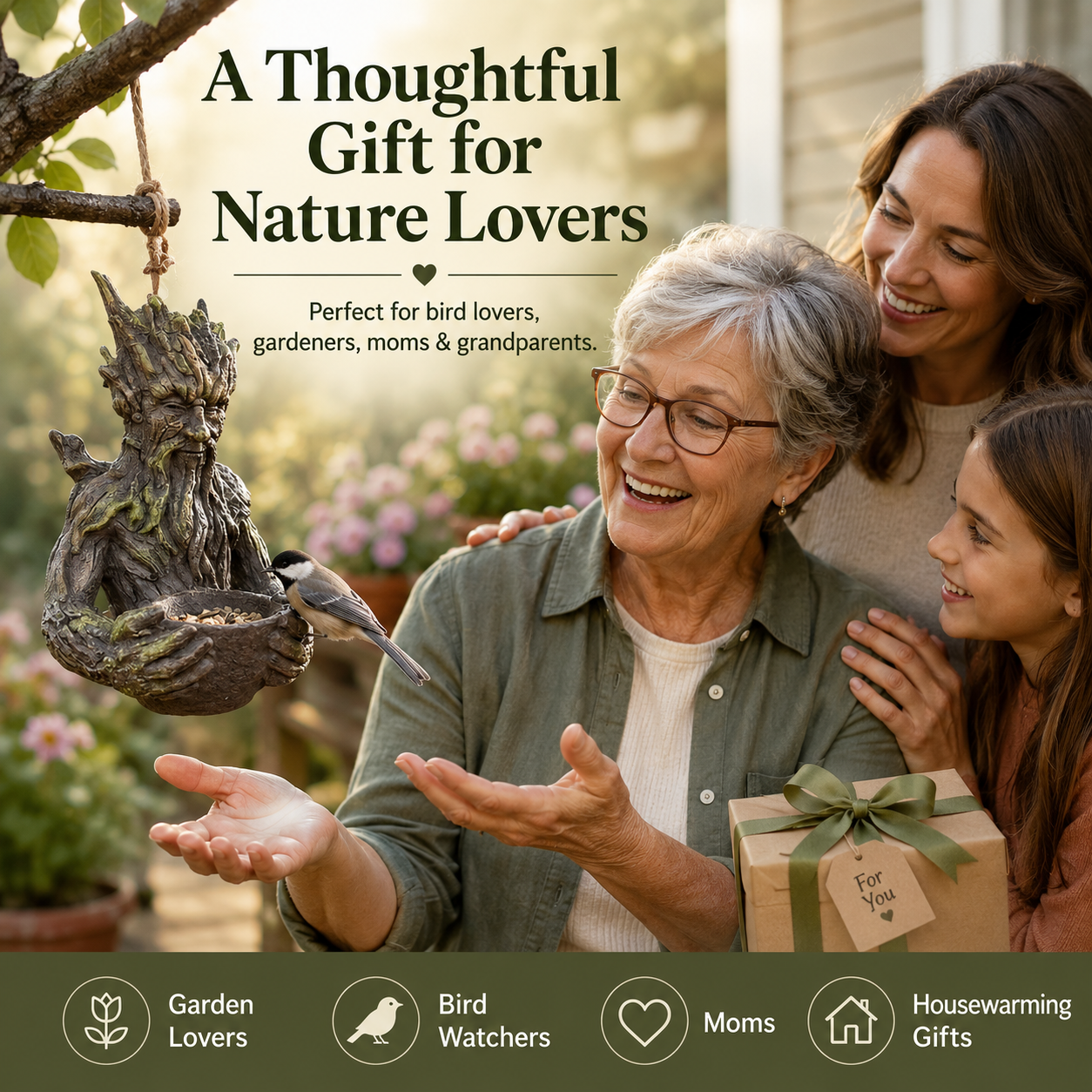 🐦Tree Spirit Bird Feeder – Magical Garden Hanging Decor