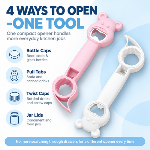 🔥 Limited-time 50% off —4-in-1 Bear Bottle &amp; Jar Opener 🐻✨