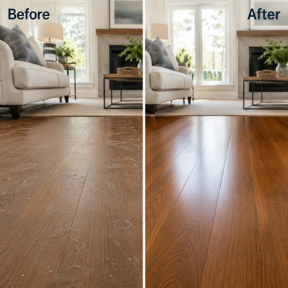 Wooden floor - before and after