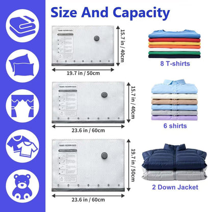 🔥Cordless Travel Vacuum Storage Compression Bag Set