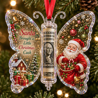 🦋💵 Christmas Cash Gift Butterfly Ornament – Holiday Money Holder Keepsake 🎄✨