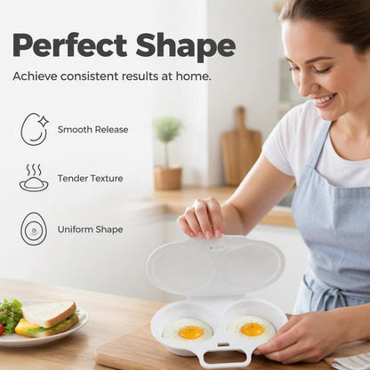 🔥Hot Sale 42%OFF🥳Dual-Cavity Microwave Egg Poacher – Breakfast in Minutes