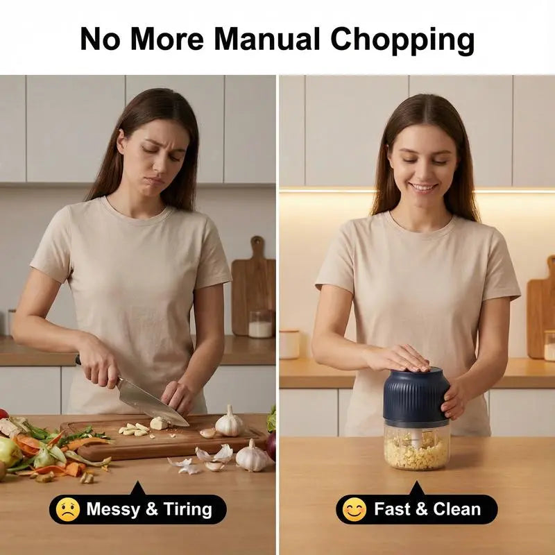 🔥Hot Sale 49% OFF🔥⚡ Cordless Mini Food Chopper – Chop, Mince & Blend in Seconds
