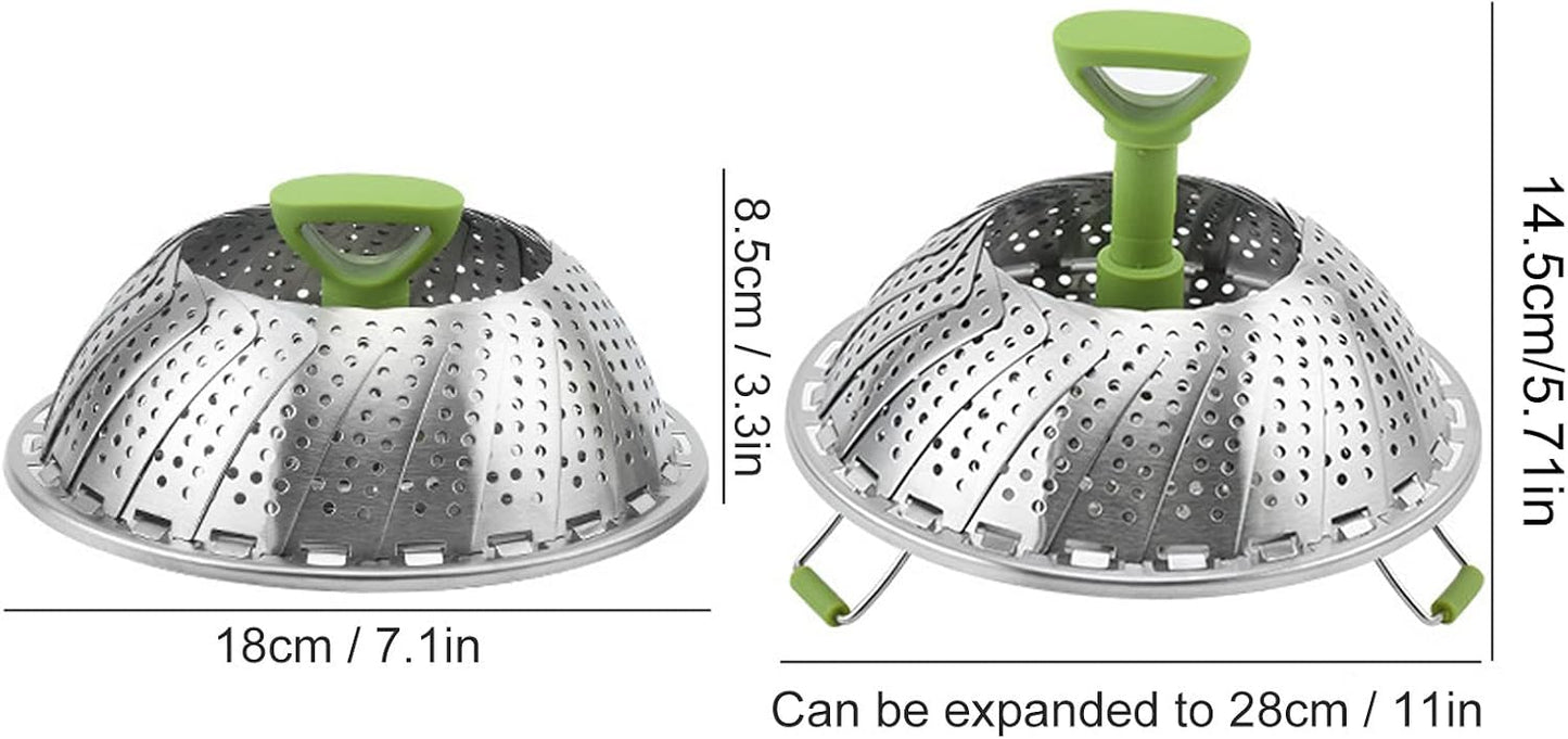 🔥Limited time 50% OFF — Stainless Steel Collapsible Vegetable Steamer Basket