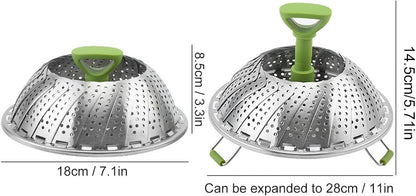 🔥Limited time 50% OFF — Stainless Steel Collapsible Vegetable Steamer Basket