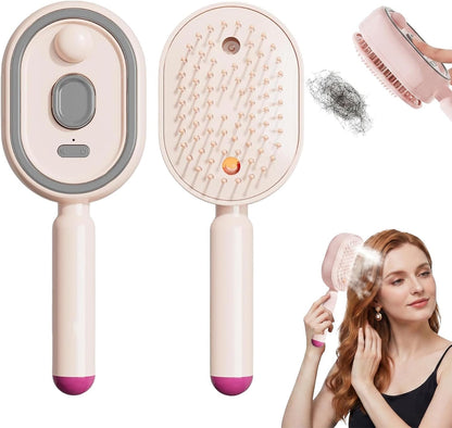 5-in-1 Mist Hair Smoothing Brush with Red Light Care