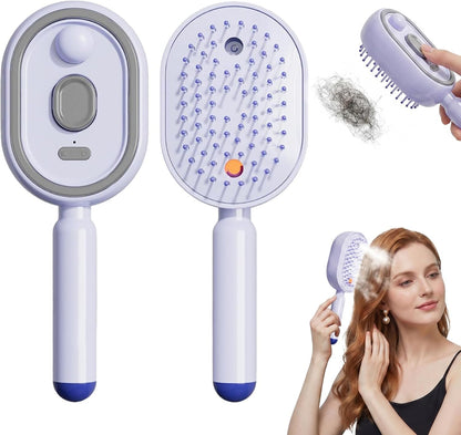 5-in-1 Mist Hair Smoothing Brush with Red Light Care