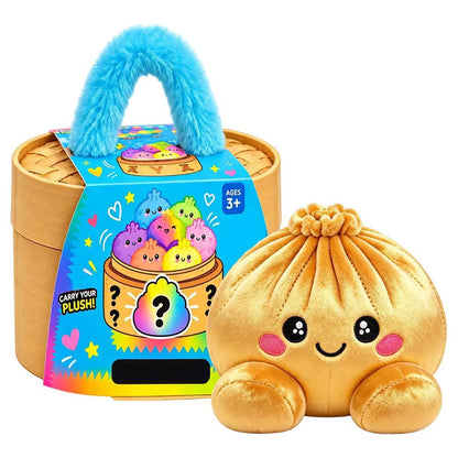 🔥Hot Sale 50% OFF🔥-🌈Cute Plush StuffedDumpling Squishies, BigRainbow Squishes withSteamer🥟🎁