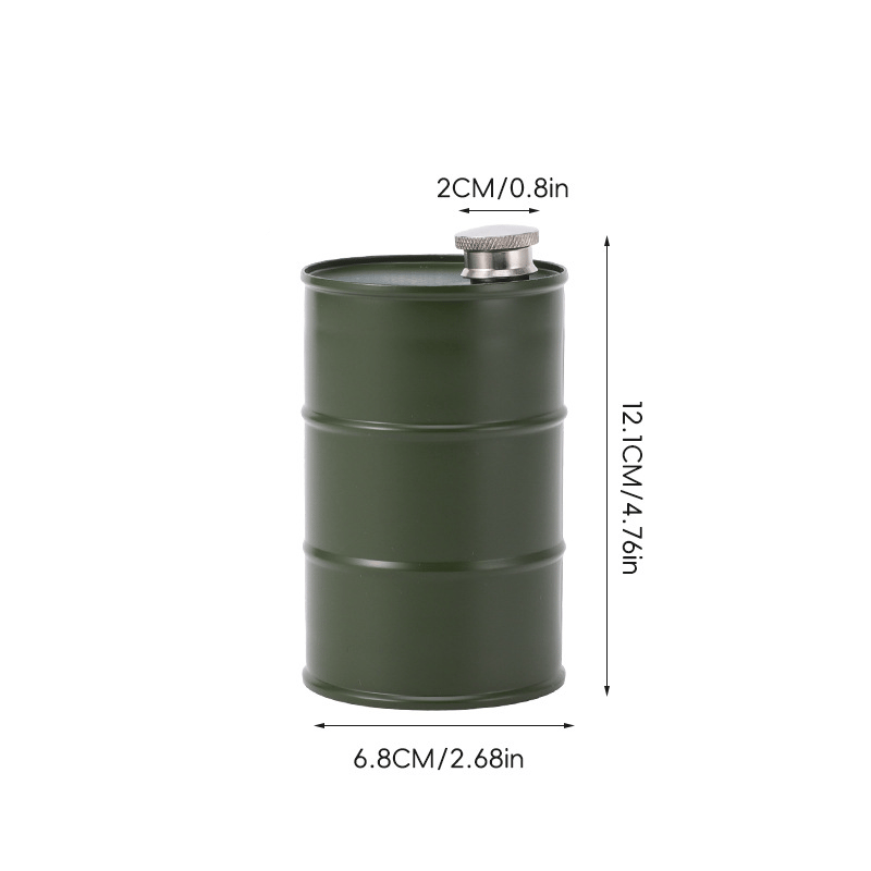 350ml/750ml Oil Drum Anti-rust Leak-proof No Odor Portable Wine Storage🛢Food Grade Camping Whisky Flagon Wine Jug Camping Supplies【liquor is not included】