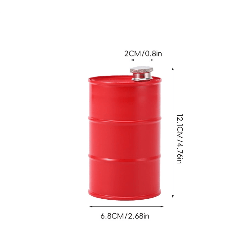 350ml/750ml Oil Drum Anti-rust Leak-proof No Odor Portable Wine Storage🛢Food Grade Camping Whisky Flagon Wine Jug Camping Supplies【liquor is not included】