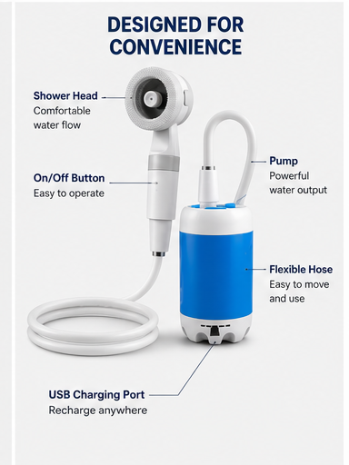 🔥LAST DAY 50% OFF🔥🚿 Rechargeable Portable Outdoor Shower